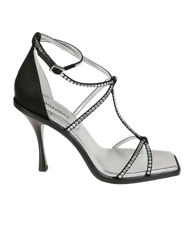 DSQUARED2 DSQUARED2 EMBELLISHED OPEN TOE SANDALS