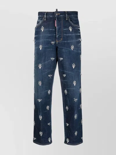 DSQUARED2 CRYSTAL FLIES HIGH-RISE JEANS