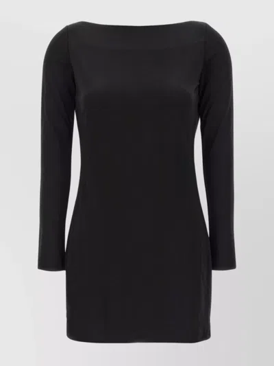 Dsquared2 Black Crystal Logo Pearl Dress