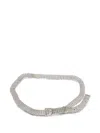 Dsquared2 Crystal-embellished Belt In Silver