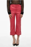 Dsquared2 Cuffed Hem Leather Pants