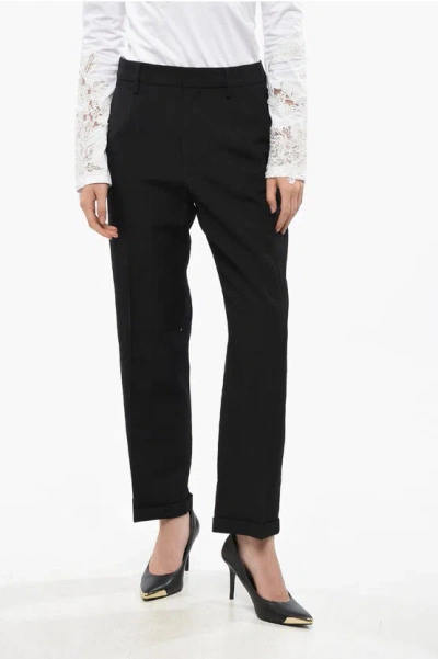 DSQUARED2 CUFFED HEM VIRGIN WOOL BOSTON PANTS