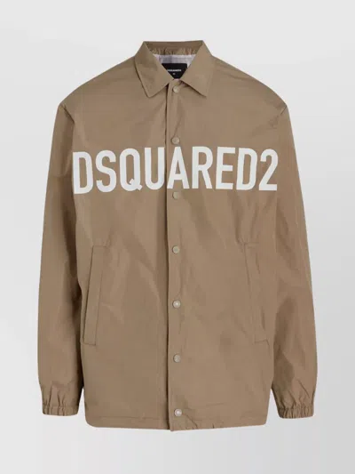 Dsquared2 Cuffed Jacket Front Pockets In Neutrals