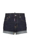 Dsquared2 Cuffed Shorts In Blue