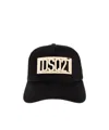 Dsquared2 Gold-tone Logo Plaque Baseball Cap In Black