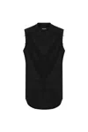 Dsquared2 Cotton Sleeveless Shirt In Black