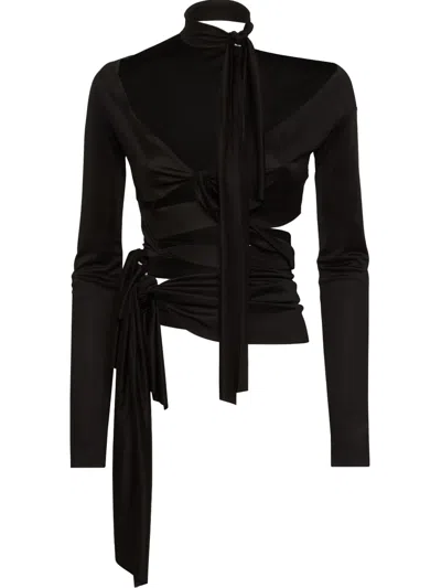 Dsquared2 Cut-out Blouse In Black