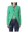 Dsquared2 Tulle Insert Blazer Jacket Blazer And Suits Green In Green