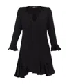 Dsquared2 Cut Out-detail Long-sleeve Minidress In Black
