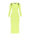 Dsquared2 Cut-out Detail Midi Dress In Yellow