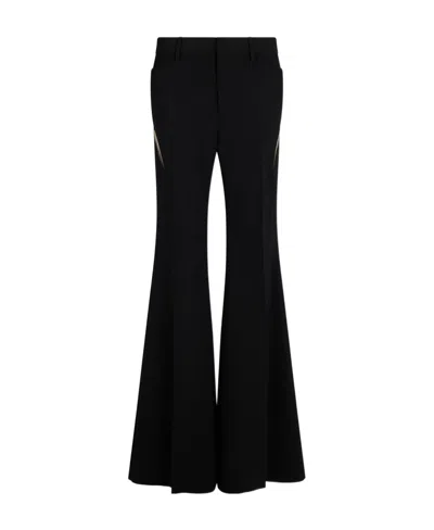 Dsquared2 Cut-out Detailed Flared Trousers In Black