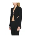 Dsquared2 Cut-out Detailed Long Sleeved Blazer In Black