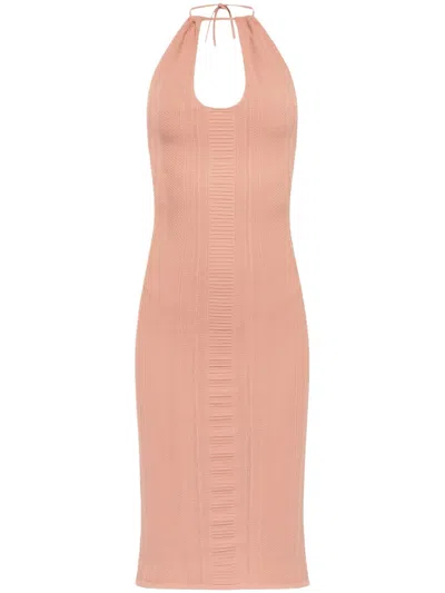 Dsquared2 Cut-out Detailing Midi Dress In Pink