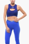 Dsquared2 Cut-out Icon Sport Bra In Blue