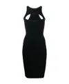 Dsquared2 Solid Color Bodycon Dress With Cut Out Details In Black