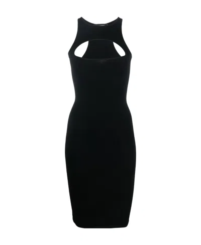 DSQUARED2 DSQUARED2 CUT-OUT DETAILED KNITTED SLEEVELESS DRESS