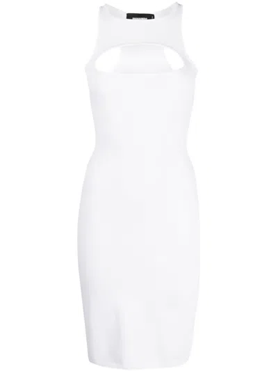 Dsquared2 Dsquared Mini Cut-out Dress With Thin Shoulder Straps In White