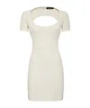 Dsquared2 Mini Dress With Open Back And Short Sleeves In White