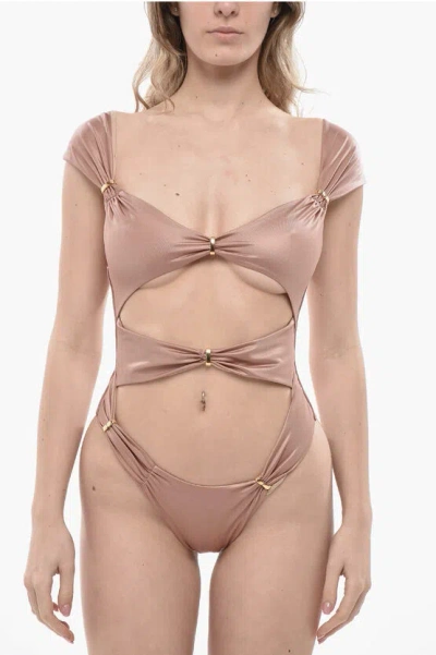 Dsquared2 Cut-out One-piece Swimsuit With Gold Details