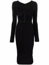 Dsquared2 Cut-out Pencil Midi Dress With Fitted Silhouette