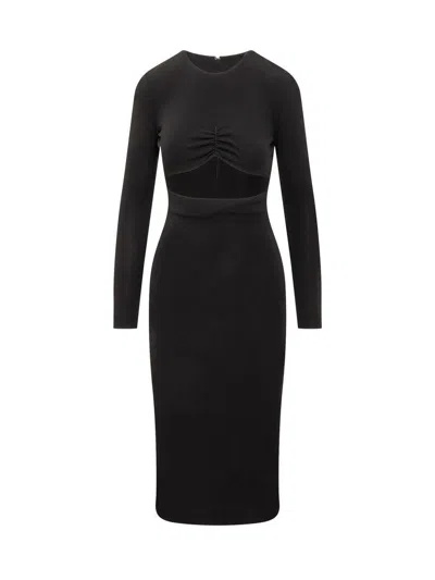 Dsquared2 Cut-out Pencil Midi Dress In Black