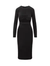 Dsquared2 Cut-out Pencil Midi Dress In Black