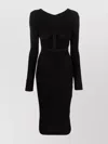 Dsquared2 Cut-out Pencil Midi Dress With Fitted Silhouette