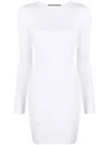 Dsquared2 Cut-out Rib-knit Minidress In 白色