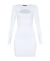 Dsquared2 Cut-out Rib-knit Minidress In White