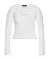 Dsquared2 Cut-out Ribbed-knit Top In White