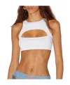 Dsquared2 Cut-out Sleeveless Cropped Top In Nude
