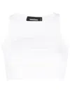 Dsquared2 Cut-out Viscose-blend Top In White