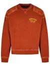 Dsquared2 Supernegative Dyed Cipro Loose Fit Sweatshirt In Brown