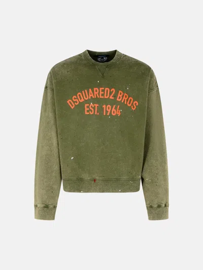 Dsquared2 'cypro' Green Cotton Sweatshirt