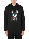 Dsquared2 Cotton Hooded Sweatshirt With Graphic Print