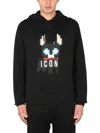 Dsquared2 Cotton Hooded Sweatshirt With Graphic Print