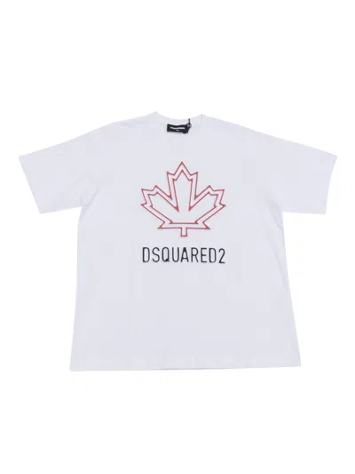 D-squared2 D Squared2 D2 T1134 U Slouch Fit Maglietta In White