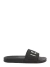 Dsquared2 D-squared2 Mans Black Rubber Slide Sandals With Logo