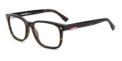 Dsquared2 D2 0008 Men's Glasses, Tortoiseshell, Size 55 In Brown