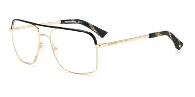 Dsquared2 D2 0018 2m2 Men's Glasses Gold Size 57 - Free Lenses - Blue Light Block Available In Multi
