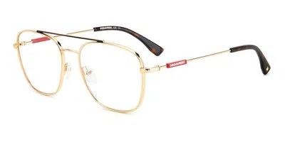 Dsquared2 D2 0047 Men's Glasses, Gold, Size 56 In Multi