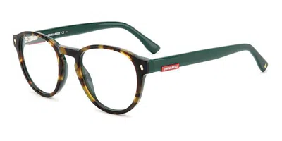 Dsquared2 D2 0049 Men's Glasses, Tortoiseshell, Size 51 In Green