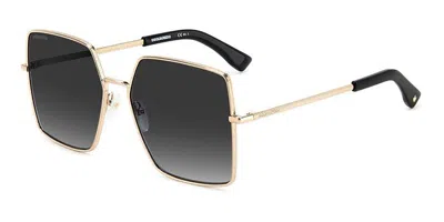 Dsquared2 D2 0052/s Rhl/9o Women's Sunglasses Gold Size 59