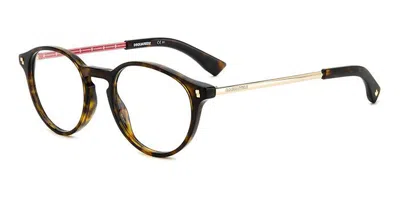 Dsquared2 D2 0056 Men's Glasses, Tortoiseshell, Size 49 In Brown