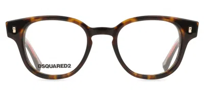 Dsquared2 D2 0057 Men's Glasses, Tortoiseshell, Size 46 In Brown