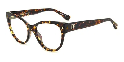 Dsquared2 D2 0069 Women's Glasses, Tortoiseshell, Size 52 In Brown