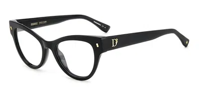 Dsquared2 D2 0070 807 Women's Glasses Black Size 49 - Free Lenses - Blue Light Block Available