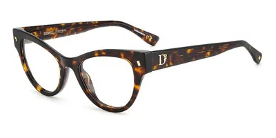 Dsquared2 D2 0070 Women's Glasses, Tortoiseshell, Size 49 In Brown