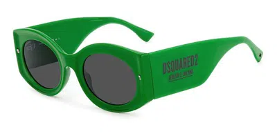 Dsquared2 D2 0071/s 1ed/ir Men's Sunglasses Green Size 51