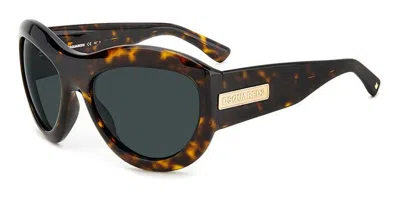 Dsquared2 D2 0072/s 086/ku Men's Sunglasses Tortoiseshell Size 59 In Brown